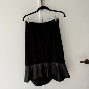 Alice + Olivia Black 100% Lamb Leather Women's Skirt Size 2